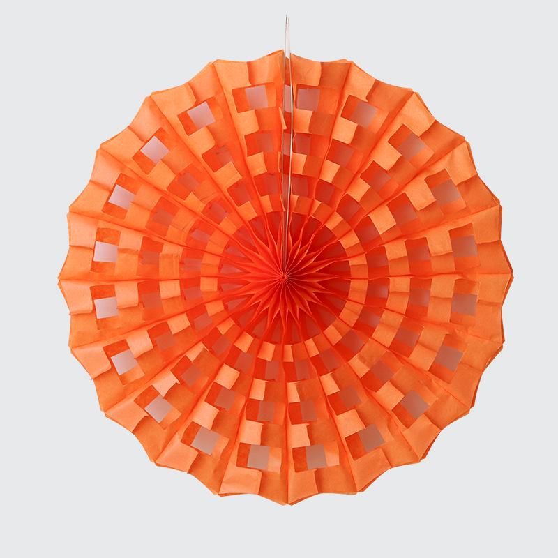 Halloween Skull Paper Fan Decorations for Bars and Kindergartens