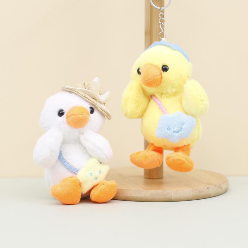 Charming Yellow Duck Keychain Plush Soft 4-inch Backpack Accessory