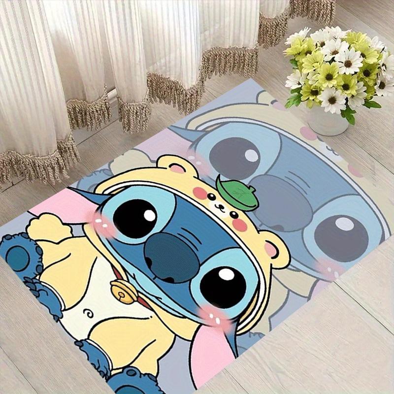 

1pc Cute Stitch Pattern Area Rug Soft Flannel Floor Mat for Living Room,Office,Bedroom and Carpet,Sofa Coffee Table Floor Mat 60cm by 90cm