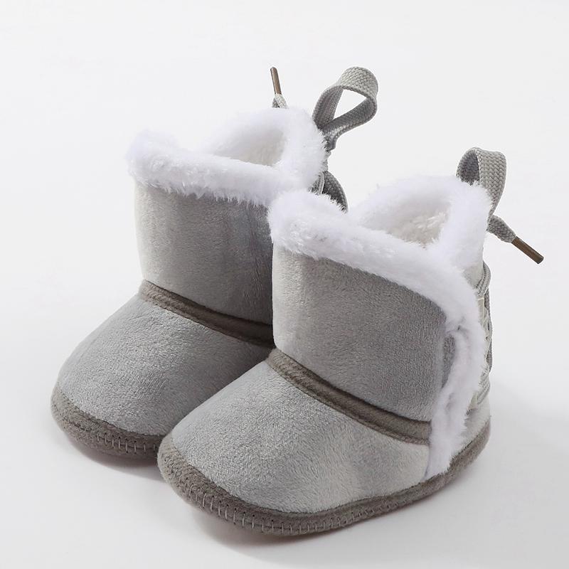 

Детские зимние плюшевые ботинки для малышей 13 серый
