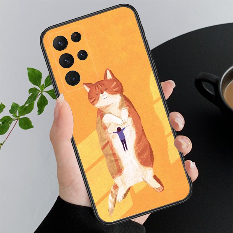 Kreslený Kočka Pouzdro na Telefon Pro Samsung A52S A21S A33 A23 A13 A14 A32 A52 A53 A54 A51 A71 A15