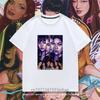 Youth Girl KATSEYE Pattern Tshirt Kids Summer Short Sleeve Casual Top Fashion Street Style Outdoor All Match Comfortable Tee