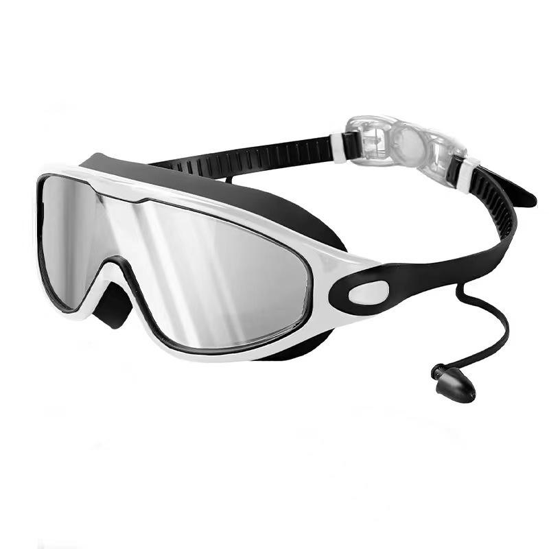 High-Definition, Anti-Fog, Waterproof Swimming Goggles with Earplugs for Adults