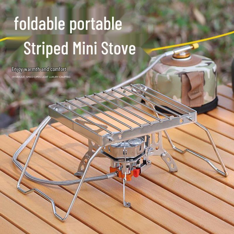 Portable Stainless Steel Folding BBQ Grill & Griddle Stand
