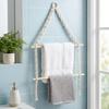 Wall Hanging Wooden Towel Holder Double-layer Toilet Paper Holder Storage Racks  Living Room