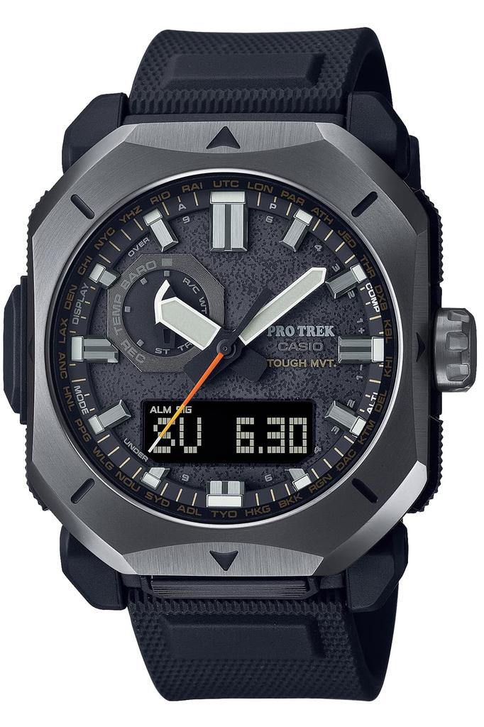 [CASIO] Pro Trek Climber Line Watch, Radio Solar, Uses Biomass Plastic, PRW-6900Y-1JF, Men's, Black