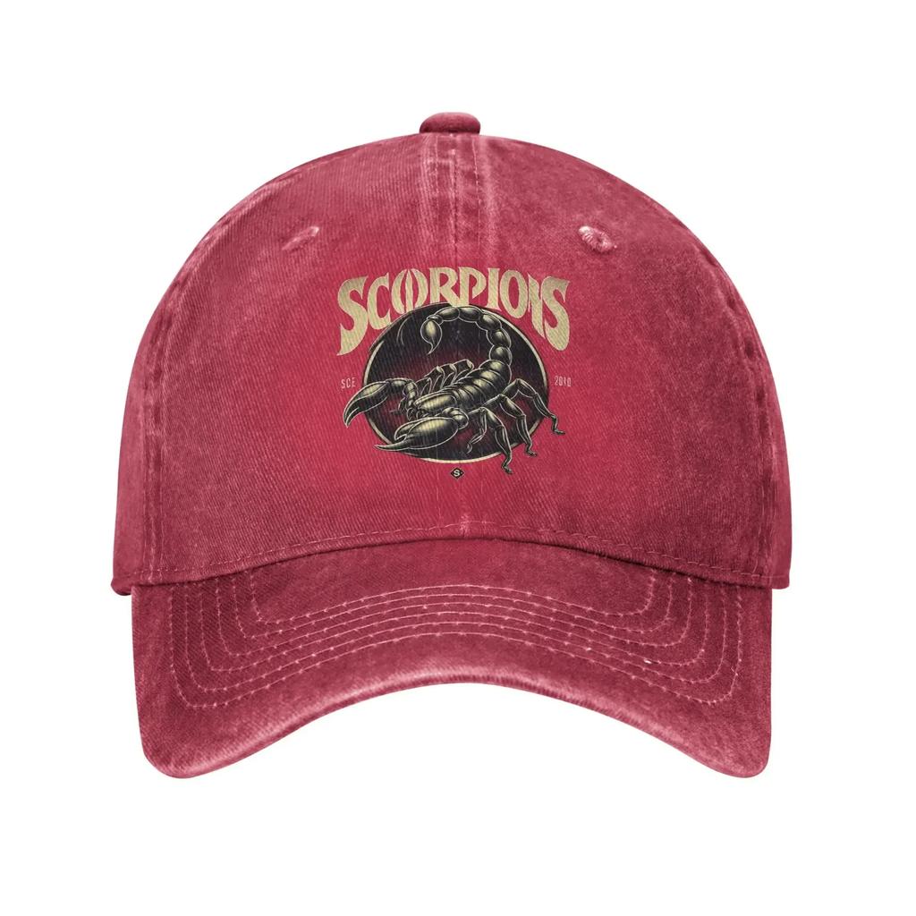 Gewaschene Baseballkappe Die Scorpions Rockband Sommer Trucker-Mütze Für Weiblich Männlich y2k Cool Kpop Rock Sonnensnapback-Kappe
