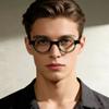 Handmade Thick Acetate Eyeglasses Men Round Brand Design Retro Glasses Frame Women Spectacles Eyewear