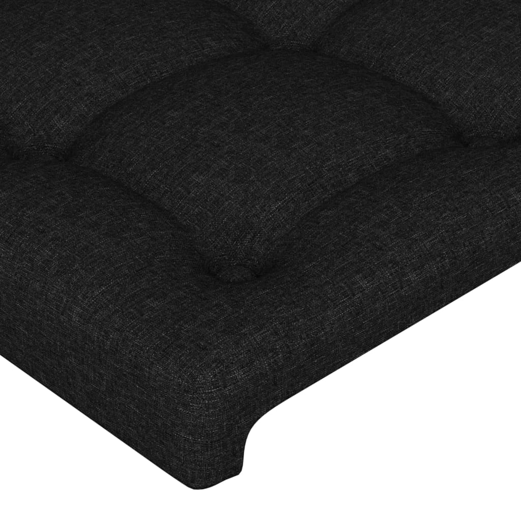 Vidaxl Zagłówki Do Łóżka, 4 Szt., Czarny, 100X5X78/88 Cm, Tkanina