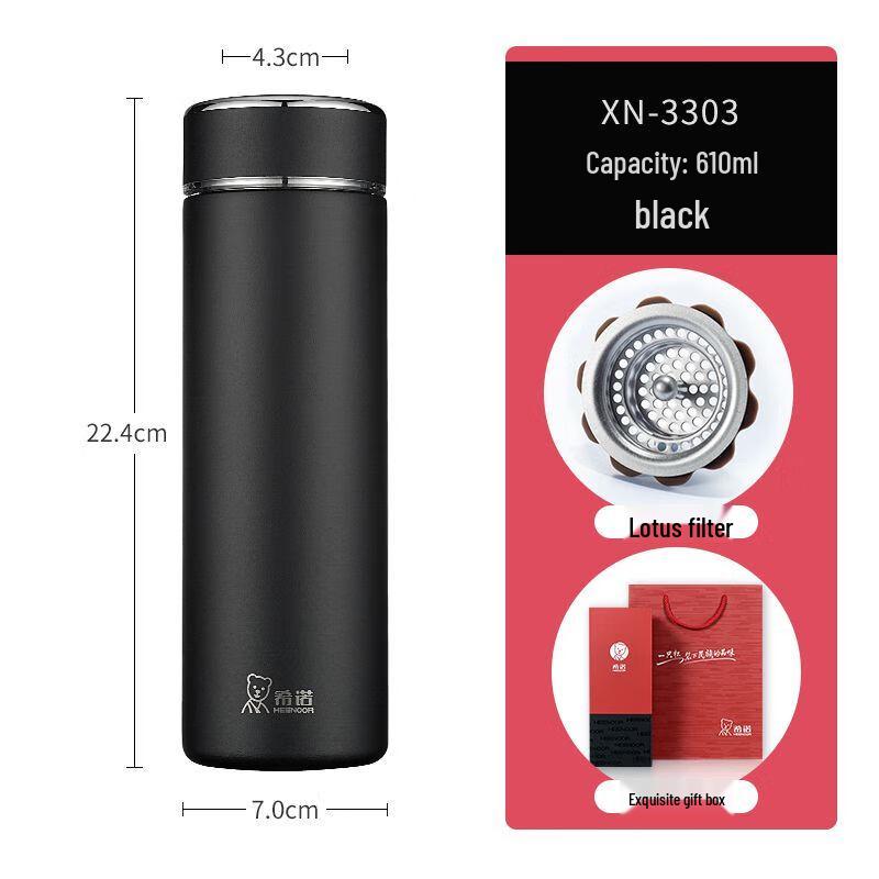 Xinuo Double-Wall Glass Tea Bottle with Infuser