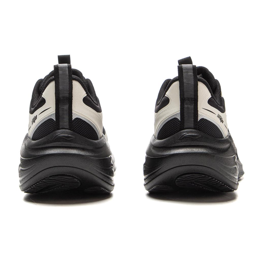 LiNing Lingbo V2 Dicke Sohle Erhöhte Höhe Weicher Rückprall Lässige Laufschuhe Damen Sneaker Beige Schwarz ARSV104-5