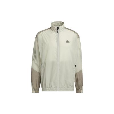 Color Block Windbreaker Jacket with Breathable and Loose Fit Men Jackets Apricot IA6963