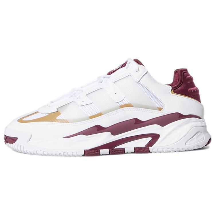 adidas originals Niteball Wear-Resistant Retro Basketball Shoes White Red Unisex  White Red  Men s S24141 EU 42⅔