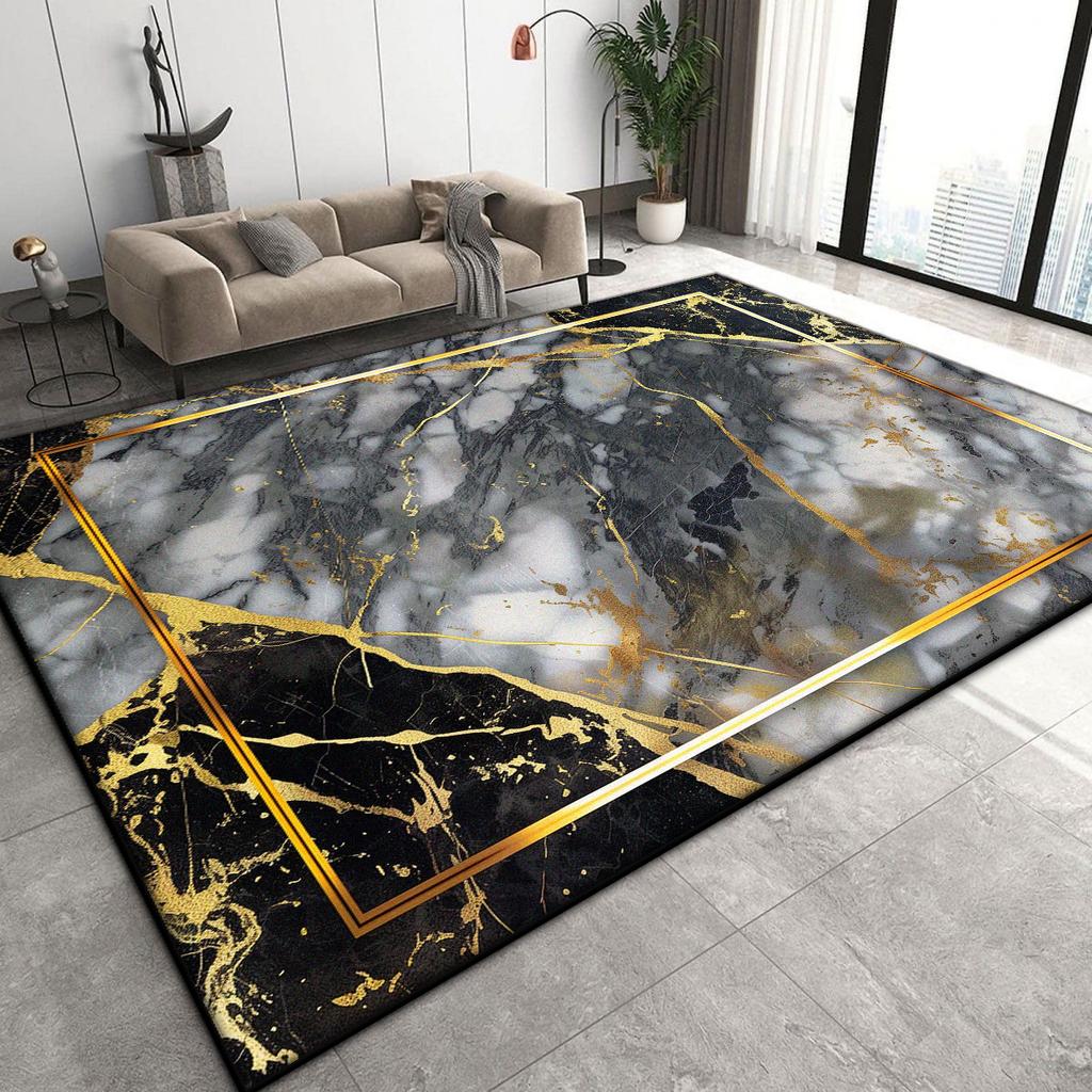 Luxury Marble Decoration Home Mat Living Room Floor Large Area Non-slip Carpets 200x300 Bedroom Bedside Easy Cleaning Plush Rugs