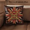 2D Aztec Sun Geometric Throw Pillow Covers Pattern Cushion Cover Suitable For Sofa Bedroom Car Pillow Cover