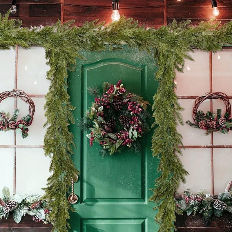 Artificial Simulation Green Plants, Flat Pine and Rattan Strips, Christmas and Halloween Home Storefronts, Outdoor Wedding Decorations