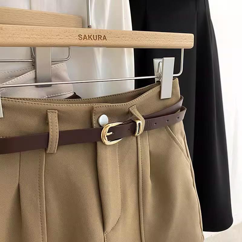 2025 Summer Korean Style Retro High-Waist A-Line Wide-Leg Women's Casual Shorts