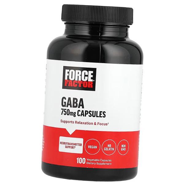 

GABA, Gamma-aminobutyric acid, GABA 750, Force Factor 100 vegcaps (72641010) 100vcaps