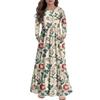 Girls' Maxi Dress Casual Holiday Dresses - Long Sleeve Dress With Pockets For 4-14Y