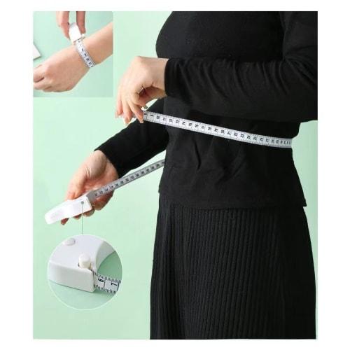 JiangMuXin Tape Measure, One-Touch Measuring Tool, Round Tape Measure with Double-Sided Markings and Automatic Rewind, Measures Waist, Thighs, Hips, C