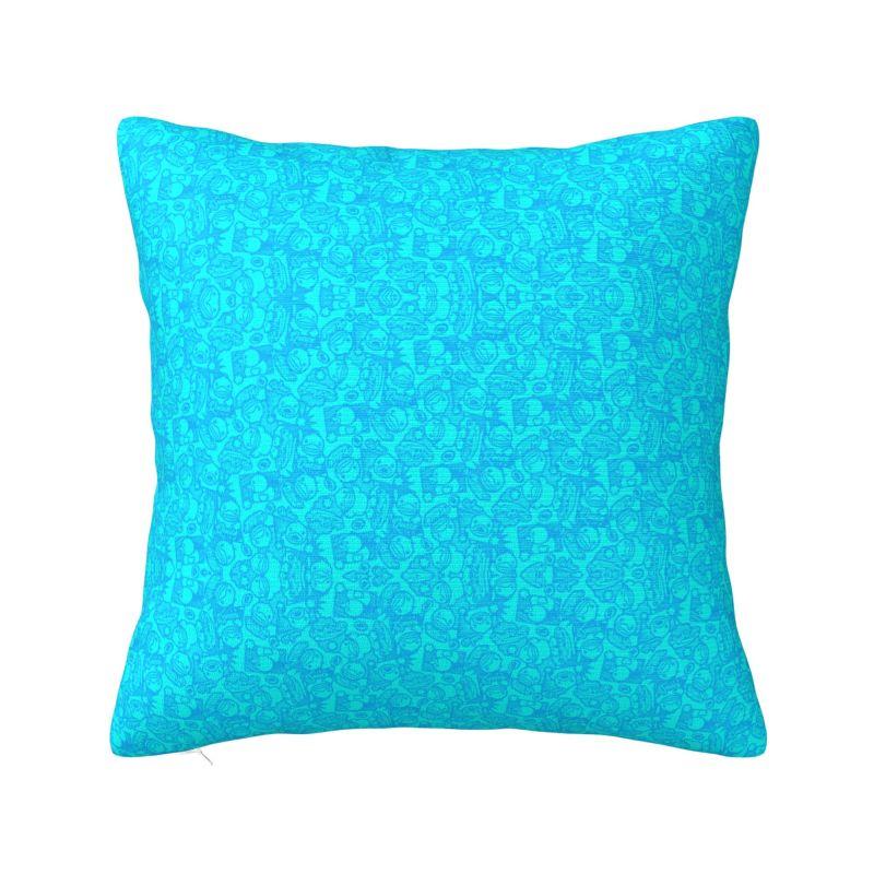 Custom Fashion Duck Anime Pattern Cushion Covers 40X40Cm Polyester Pillow Case For Car Square Pillowcase