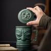 Sanxingdui mask office cup merchandise souvenir ceramic tea set business company activities museum collection gifts