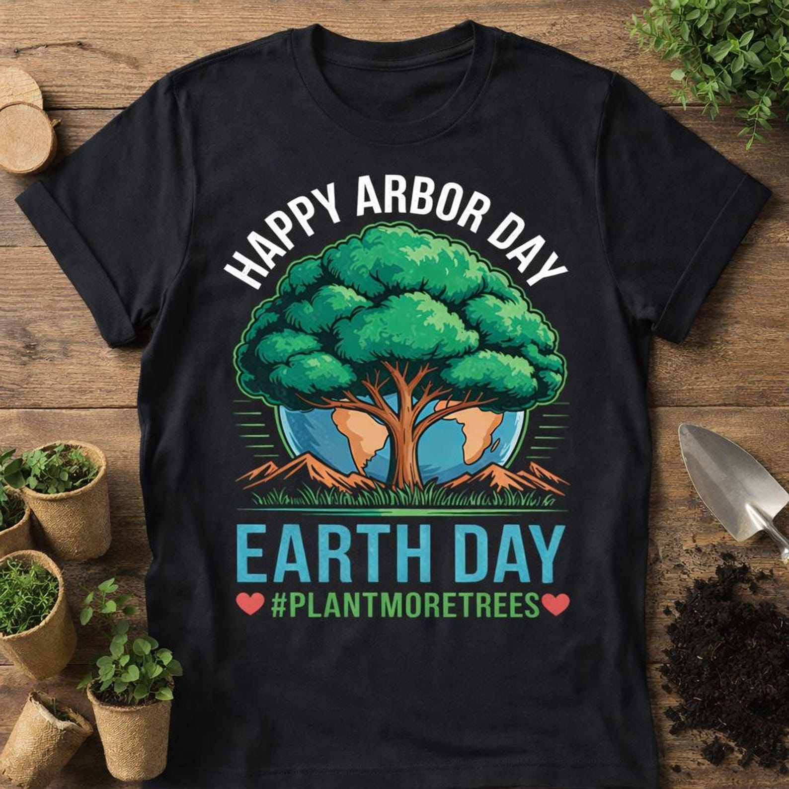 Happy Arbor Day Earth Day Shirt, Plant More Trees Tee, Nature Lover Gift M