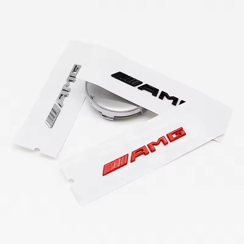 Adesivo Emblema Badge per Console Centrale AMG in ABS 3D per Mercedes Benz C63 E63 W204 W205 W212 W213 Decalcomanie Rosse Nere Argentate Accessori VI1