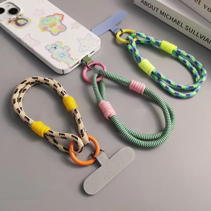 1 PC Two Simple Wrist Lanyards Anti-Breakage, Prevent Fall and Anti-Lost Universal Mobile Phone Case Lanyards