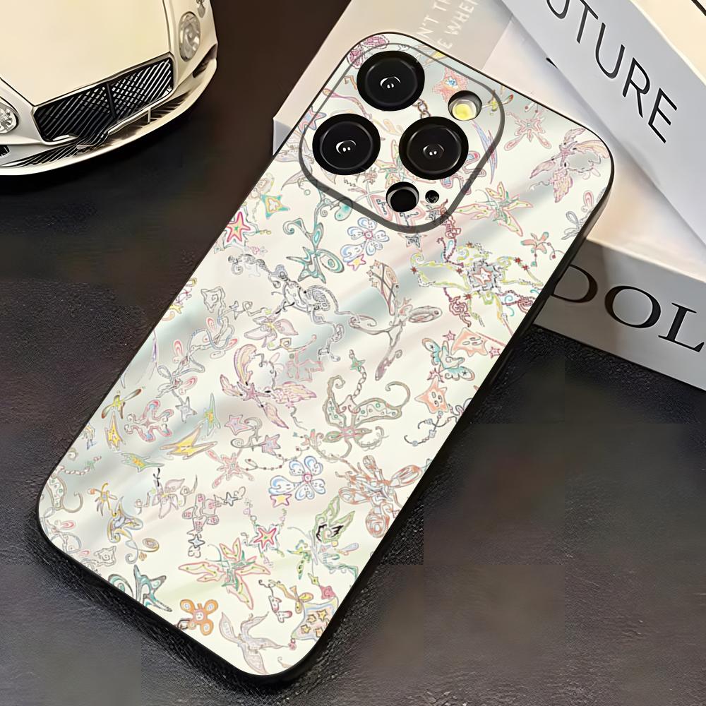 Exquisite Butterfly Pattern Phone Case For IPhone 17 Pro Max 16 15 14 Pro Max 13 11 X Xs Xr 8 7Plus Silicone Cover iPhone 14 Pro Max
