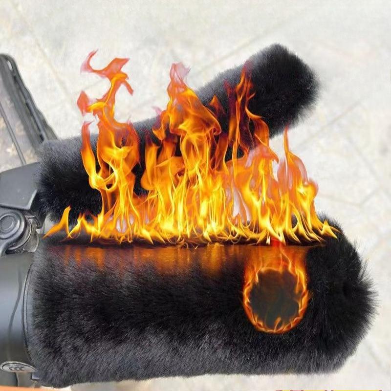 

4 шт. Чехол на ручку для электрического самоката, мотоцикла, трехколесного велосипеда - Всепогодный, зимний, теплый, мягкий захват и противоскользящий, милый дизайн в виде медвежьей лапы