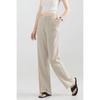 MengShuYa Women's High-Waist Tencel Linen Relaxed Straight-Leg Pants