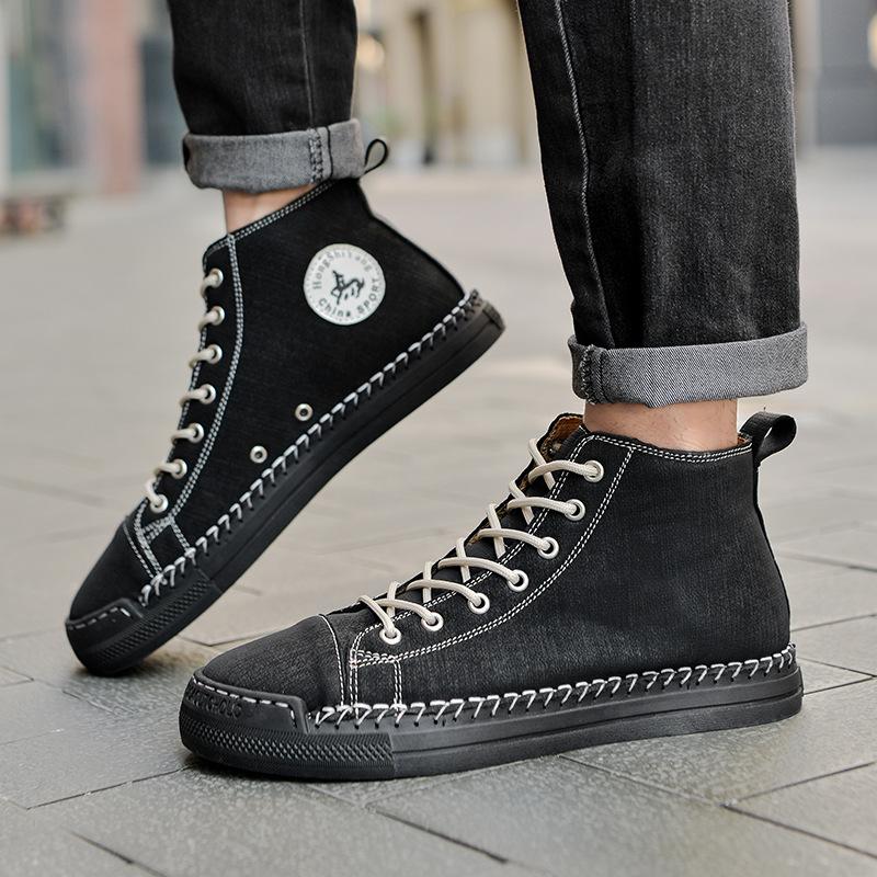 

Large size Martin boots men s shoes autumn and winter high-top men s shoes young and young men s casual short boots leather trendy shoes 38 чорний