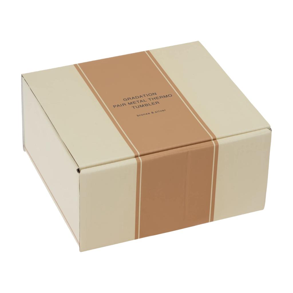 Set de perechi de pahare Maebata, izolate în vid, gradient, 340 ml, bronz, argintiu, din oțel inoxidabil, cadou Luxe 52273 &