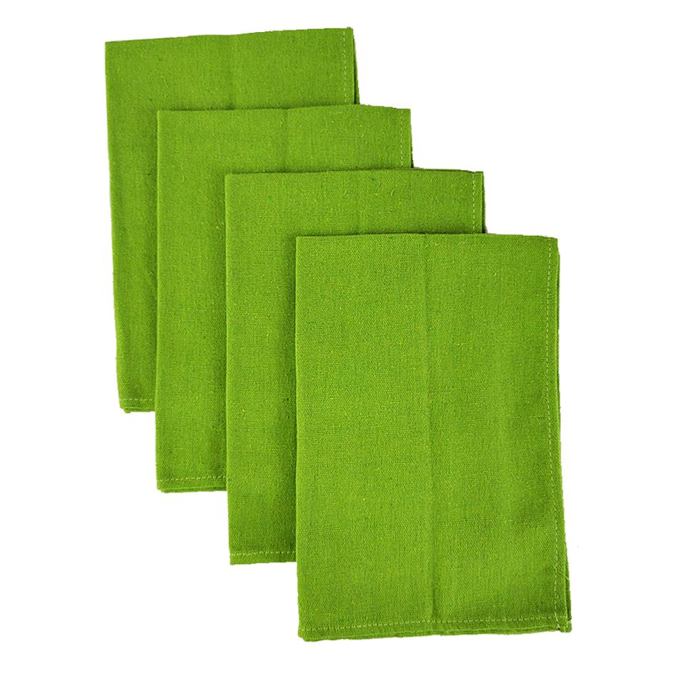 Set of 4 Cotton Linen Dinner Napkins 40x40cm Heavy Cloth Fabric Table Placemats Washable Durable For Party Holiday Wedding Decor
