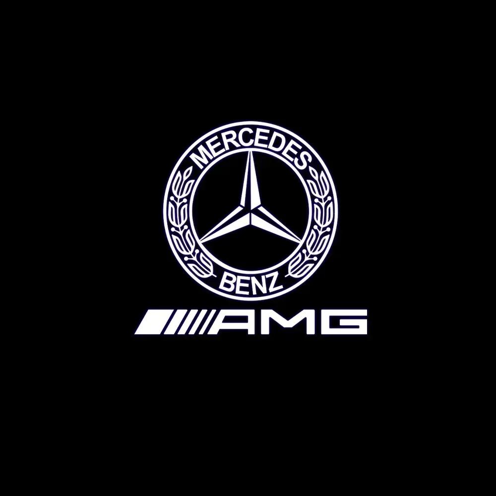 2Pieces Car Door Light Logo Laser Projector Ghost Shadow Welcome Light For Mercedes Benz CLA C117 C207 AMG CLS C218 W218 A207
