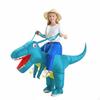 Mounted Dinosaur Suit Funny Design Inflatable Costume Fan-Powered