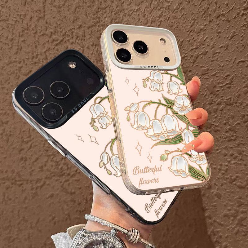 Tulpen iPhone 17 Hülle für Apples 16 Pro Max/15 Pro/13, Silberne Hülle für Mädchen, Passt für iPhone 14