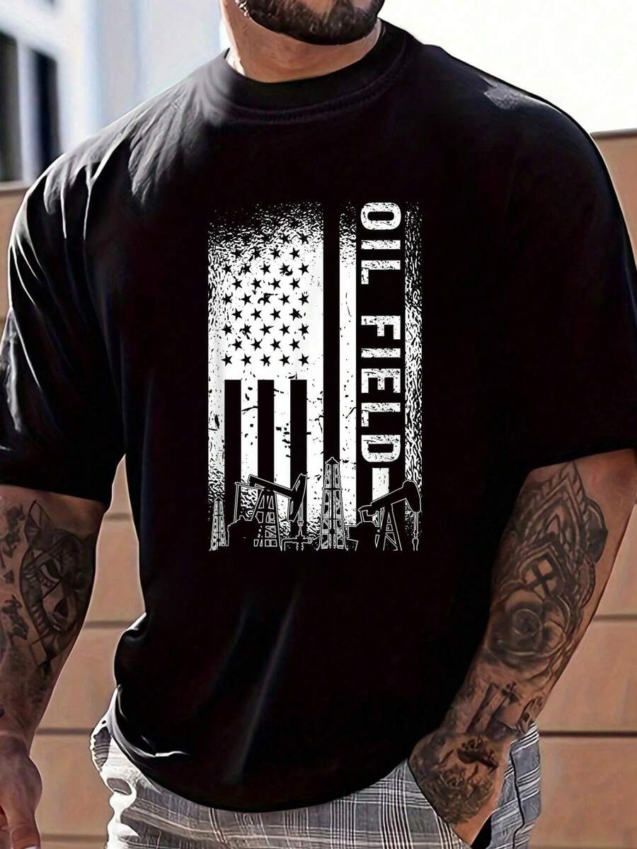 100% Cotton Oil Field Roughneck Oil Rig Workers Oil Worker Oilfield T-Shirt Women s Men s Graphic Tee S разноцветный