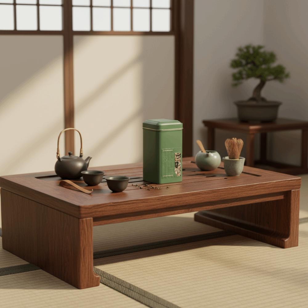 Square Tea Sealed Jar Retro Tinplate Container Teaware Empty Cans  Food Storage