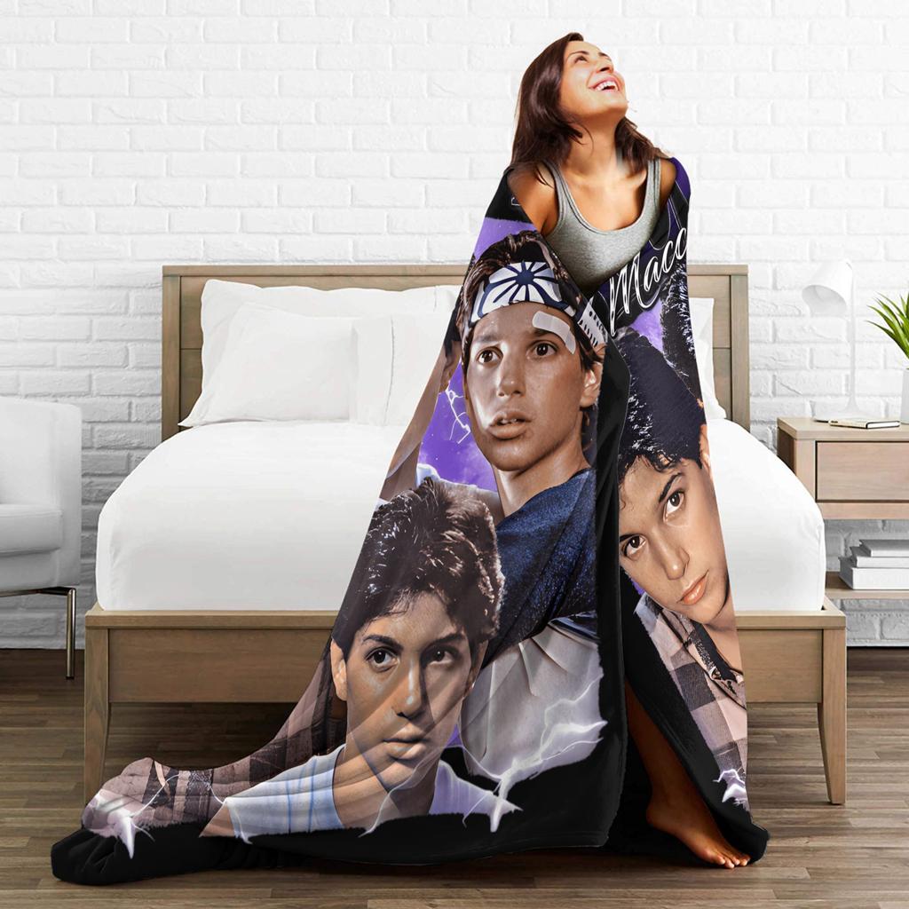 Ralph Macchio Blanket  Warm Soft Street Trend Plush Throw Blanket For Child Outdoor Flannel Bedspread Bed Cover