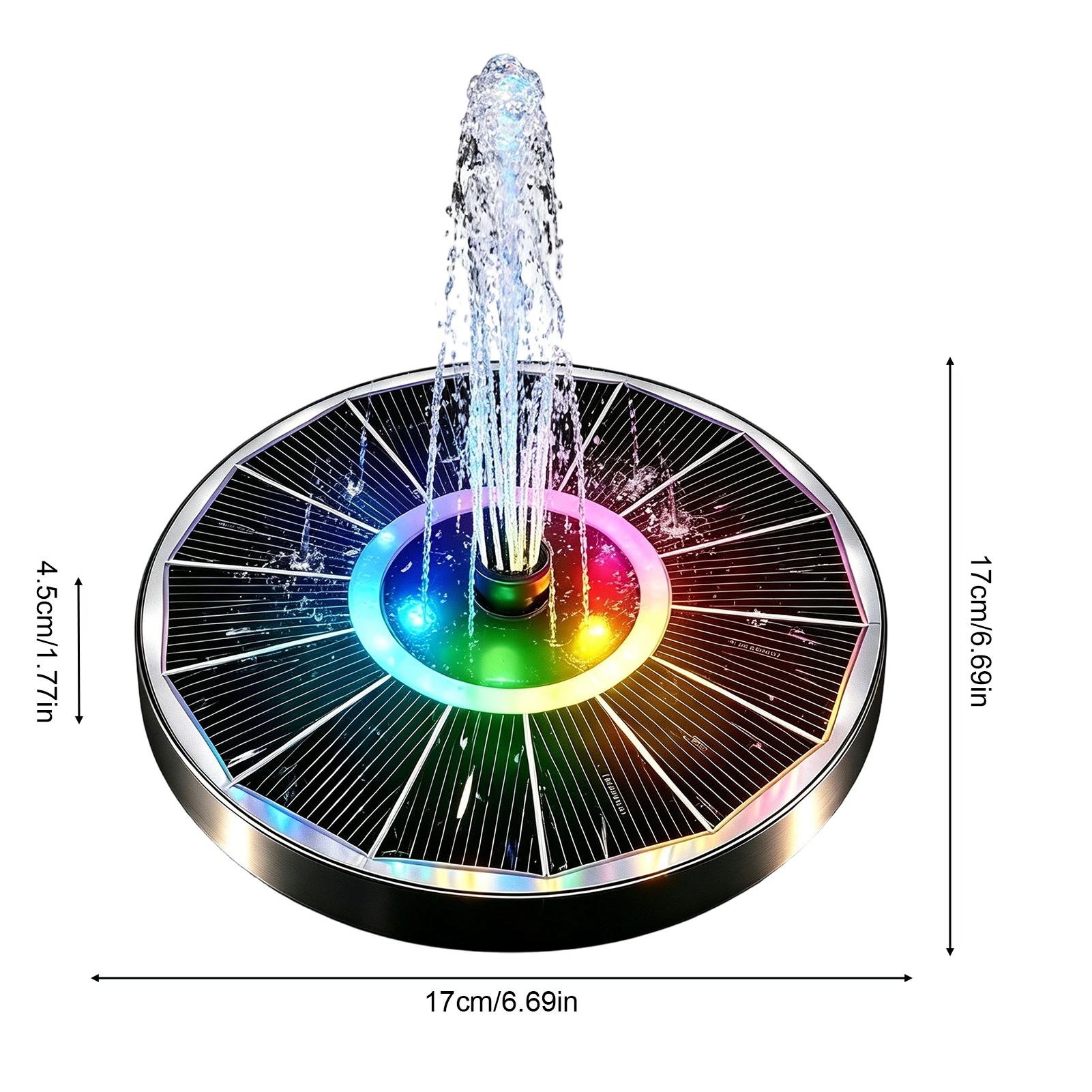 Bird Bath Fountain with Lights Floating