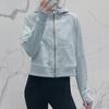 Women's Full Zip Velvet Scuba Hoodie for Yoga and Fitness
