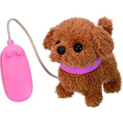IWAYA Remote Control Walking Toy Poodle Plush Stuffed Animal Battery Operated 3159-6