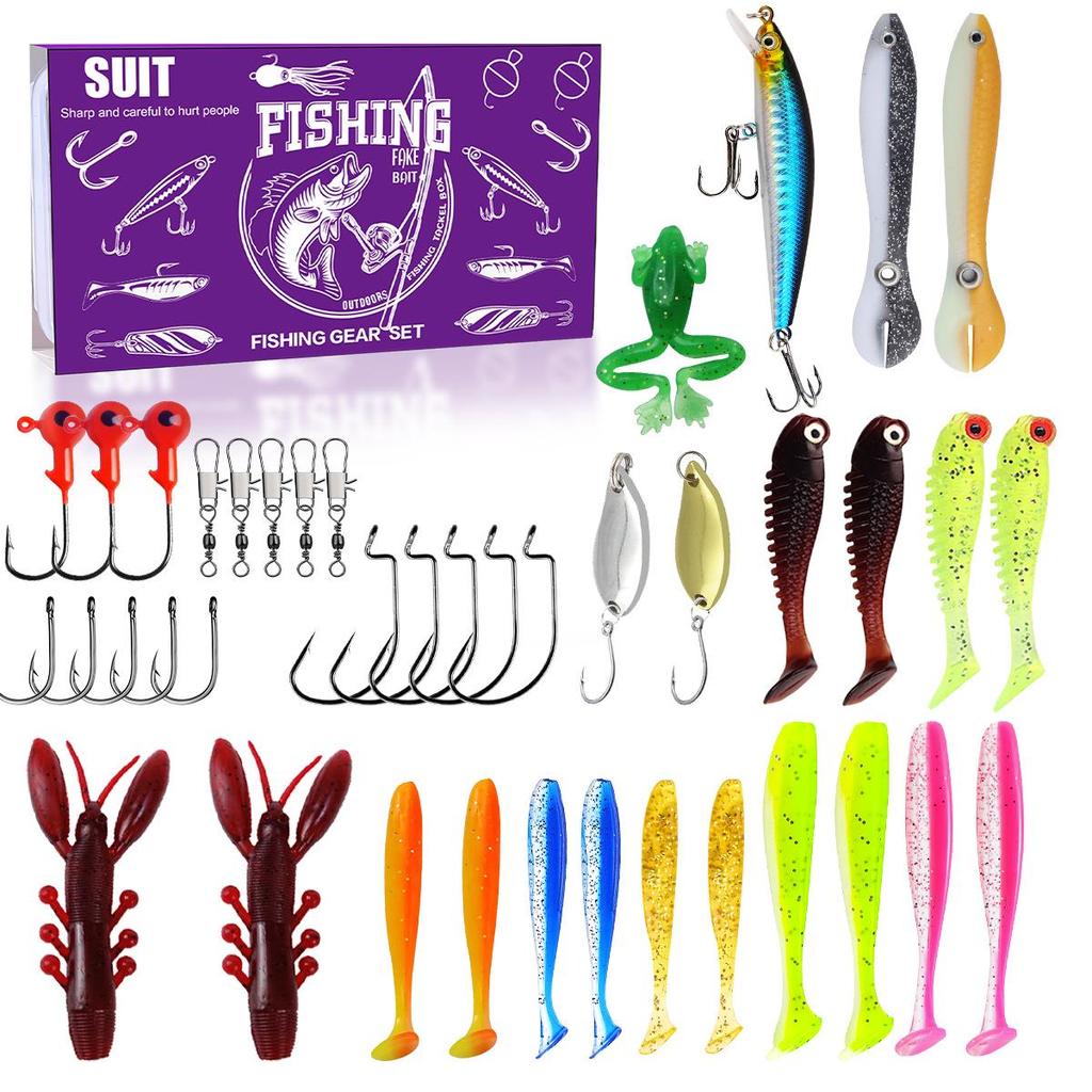 Creative Christmas Fishing Lure Set: Freshwater Trout, Bass & Salmon Hard Baits with Hooks