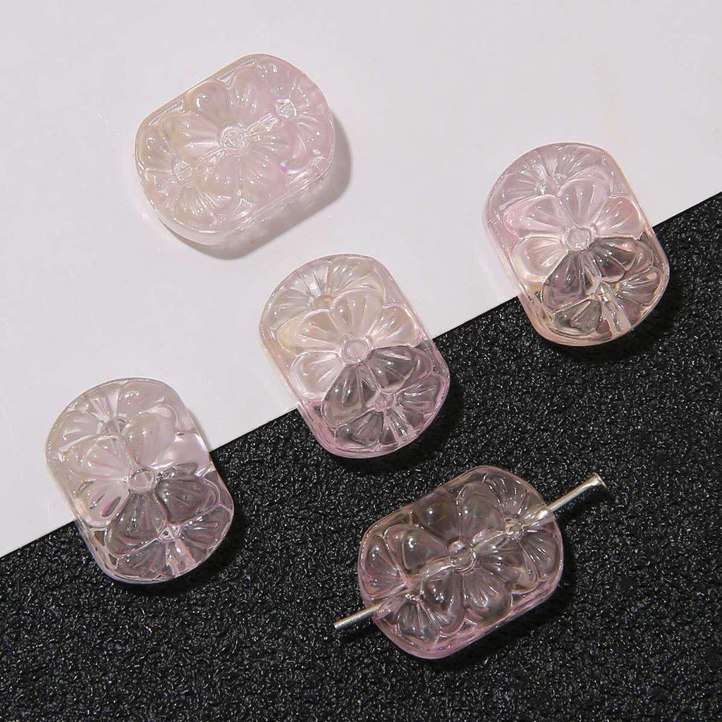 Handmade Glass Flower Beads Bracelet & Necklace Supplies