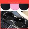 Tapis de rangement rond créatif en PVC pour gobelet de voiture, porte-gobelet de voiture universel antidérapant, noir