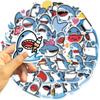 50 Cartoon Blue Fat Shark Graffiti Stickers Guitar Notebook Suitcase DIY Waterproof Stickers