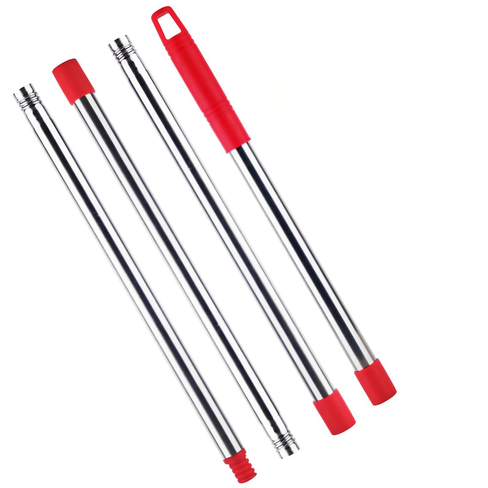 Запасная ручка для швабры, совместимая с насадками для швабры Ocedar/Vileda Turbo Mop Head, ручка для швабры EasyWring серебряный