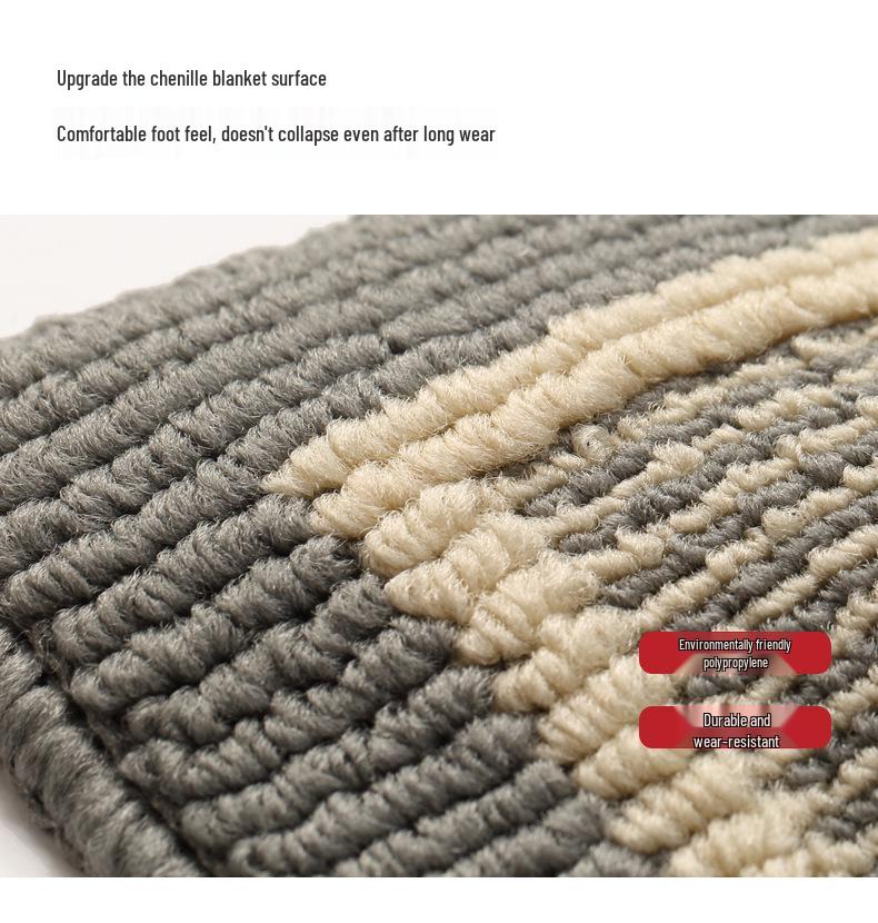 High-End Non-Slip Kitchen Floor Mat: Absorbent, Oil-Resistant, Wear-Resistant, Machine Washable Rug for Entrance.